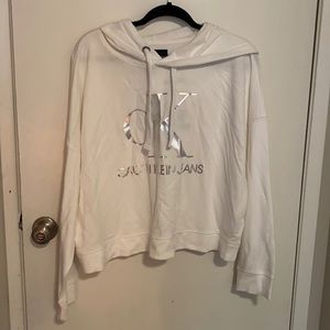 White Calvin Klein Hoodie Size XL